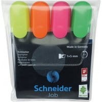 Zestaw zakreślaczy SCHNEIDER JOB 1-5 mm mix kolorów 4 sztuki