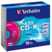 Płyta CD-R VERBATIM slim kolor 10szt.