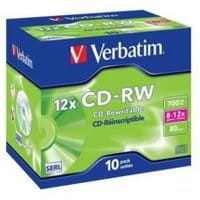 Płyta CD-RW VERBATIM jewel case 10szt.
