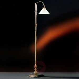 Stylowa lampa stojąca ANTWERPEN mosiądz
