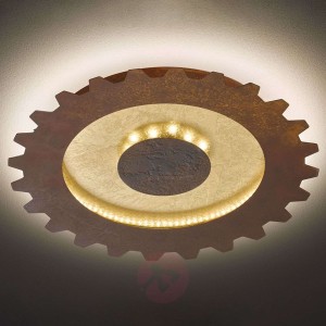 Leif - lampa sufitowa LED, koło zębate, Ø 50 cm