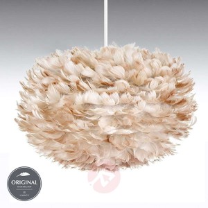 Jasnobrązowy klosz – lampa wisząca Eos medium