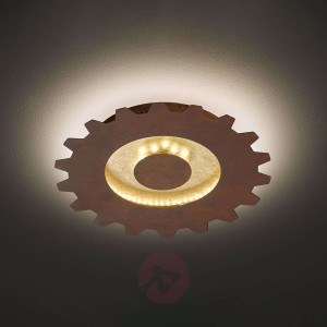 Leif - lampa sufitowa LED, koło zębate, Ø 30 cm