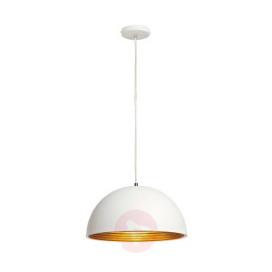 Biało-złota lampa wisząca FORCHINI M, 40 cm