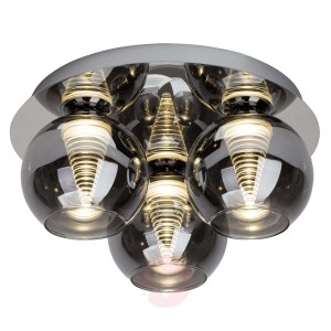 Lampa sufitowa LED Metropolis dymione szkło 3-pkt.