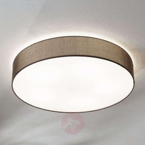 Brązowa, tkaninowa lampa sufitowa Pasteri, 76 cm