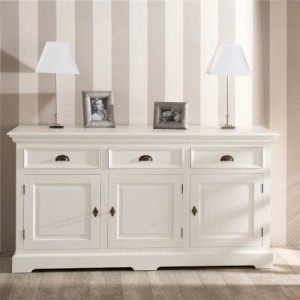 Komoda Brighton 3 szuflady + 3 drzwi white
