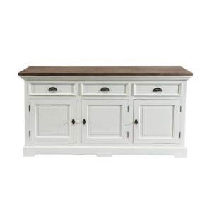 Komoda Brighton 180x55x95cm white&natural grey