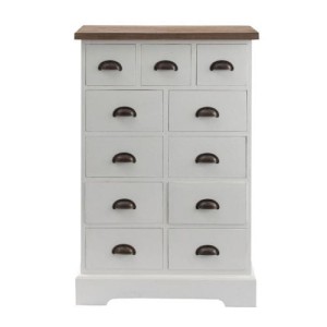 Komoda Brighton 11 szuflad white&natural