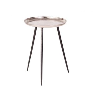 Stolik pomocniczy Raw Silver&Black wys. 68cm