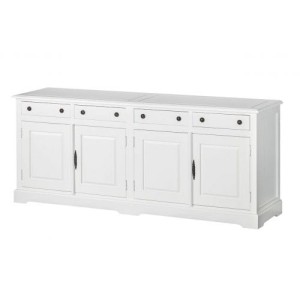 Komoda Aston 4 drzwi + 4 szuflady, white 190x48x80cm