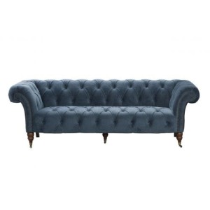 Sofa Chesterfield Glamour Velvet Midnight 3-os.