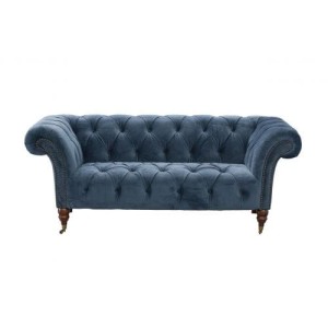 Sofa Chesterfield Glamour Velvet Midnight 2-os.