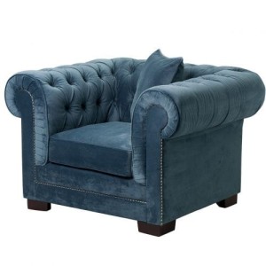 Fotel Chesterfield Classic Velvet Midnight 118x96x77cm