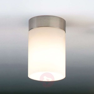 Subtelna lampa sufitowa DELA BOX SHORT, nikiel mat