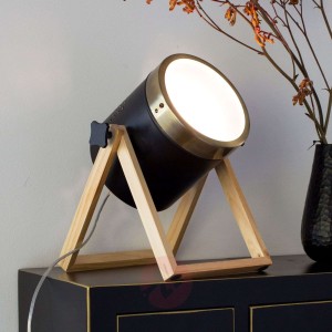 Lampa stołowa Tim, czarno-złota