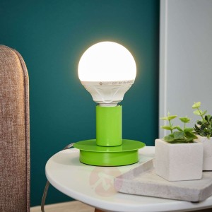 Purystyczna lampa stołowa Lumetto – zielona