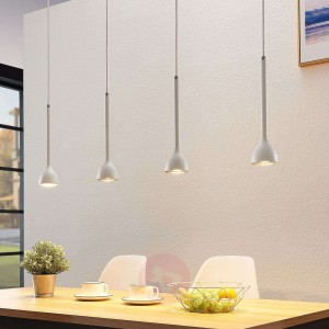 Lampa wisząca Nordwin, 4-punktowa, biało-srebrna