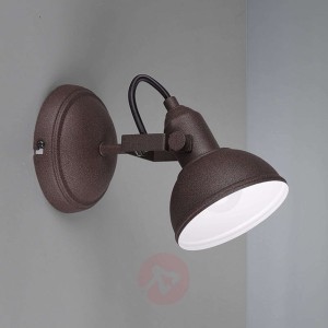 Lampa ścienna Gina, rdzawo-brązowa