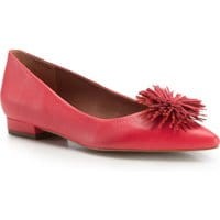 Baleriny damskie z pomponem