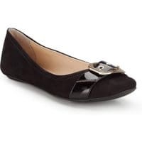 Czarne baleriny z klamrą - Buty Damskie