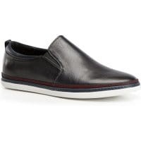 Buty męskie - Skórzane SlipOny - Elegant
