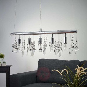 Błyszcząca lampa wisząca CRYSTAL 5-punktowa