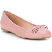 Buty damskie - Baleriny z kokardką - Obcas 1 cm