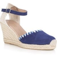 Buty na koturnie Sandały typu espadryle w głębokiej granatowej odsłonie