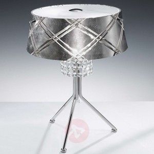 Szlachetna lampa stołowa MEDUSA, 2-pkt., srebrna