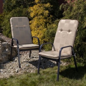 Materac ogrodowy 120 x 50 x 60 cm beżowy