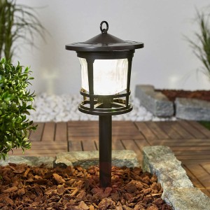Piękna lampa solarna LED Hagen ze szklanym kloszem