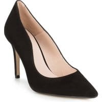 Szpilki ze skóry zamszowej