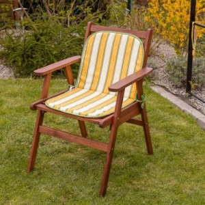 Materac ogrodowy 82x45x1,5cm, żółto-zielone pasy