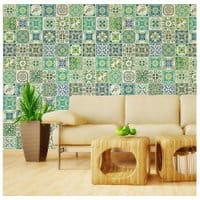 Zestaw 12 naklejek Turkish Green Mosaic