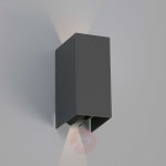 Kinkiet zewnętrzny LED Blind, ciemnoszary