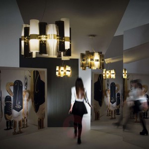 Slamp La Lollo M lampa wisząca LED, złota