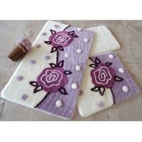 Zestaw 3 dywaników łazienkowych Oriel Lilac
