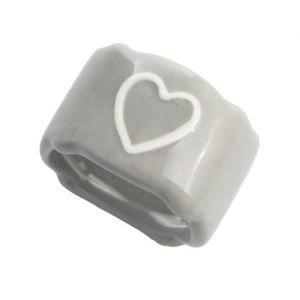 Obrączka na serwetkę Heart Grey