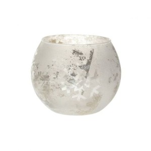 Świecznik Snowflakes wys. 8cm white