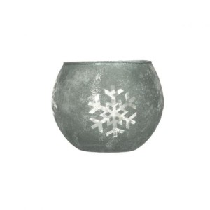 Świecznik Snowflakes wys. 8cm turquoise