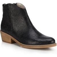 Buty damskie- Niskie kowbojki z motywem kwiatów