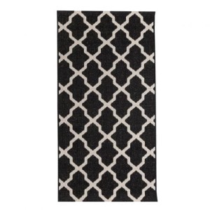 Dywan Cottage black/ wool 67x130cm