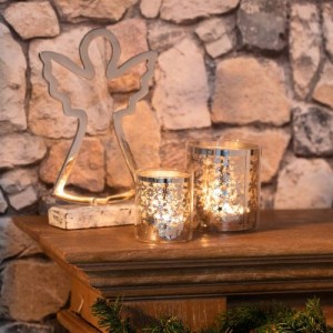 Świecznik Christmas Time Silver wys. 10.5cm