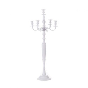 Świecznik pięcioramienny Glamour White wys. 104cm