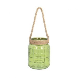 Świecznik szklany Grande green wys. 25cm