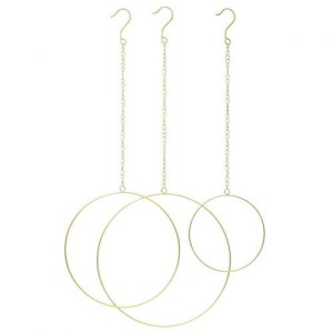 Dekoracja wisząca Gold Rings 3szt.