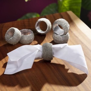 Zestaw obrączek na serwetki Silver