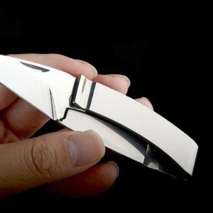 Nóż survivalowy - Money Clips - srebrny