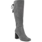 Buty damskie - Nubukowe Kozaki